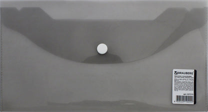 Папка-конверт с кнопкой д/билетов черная 227315