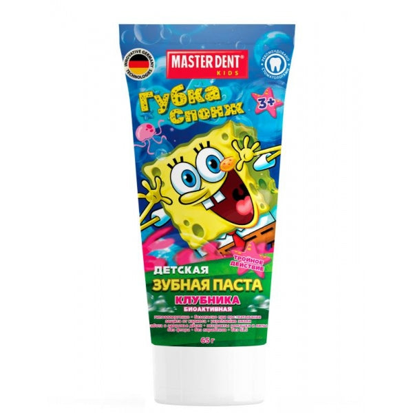 Детская зубная паста губка спонж клубника 65 gr MASTER DENT в кор.24шт