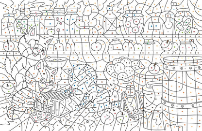 Зенюк. Про Федю, Васю и Тосю. Раскраска по номерам