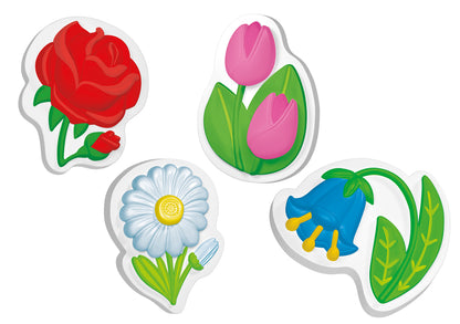 Магниты из гипса под роспись "Цветы"