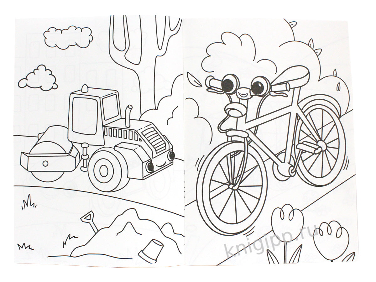 РАСКРАСКА А4 эконом. МИР ТРАНСПОРТА