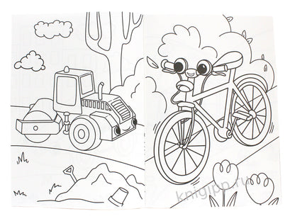 РАСКРАСКА А4 эконом. МИР ТРАНСПОРТА