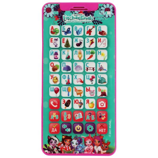 Умный телефончик ЭНЧАНТИМАЛС 150 песен,стихов,вопросов,звуков.азбука.блист.бат. Умка в кор.120шт