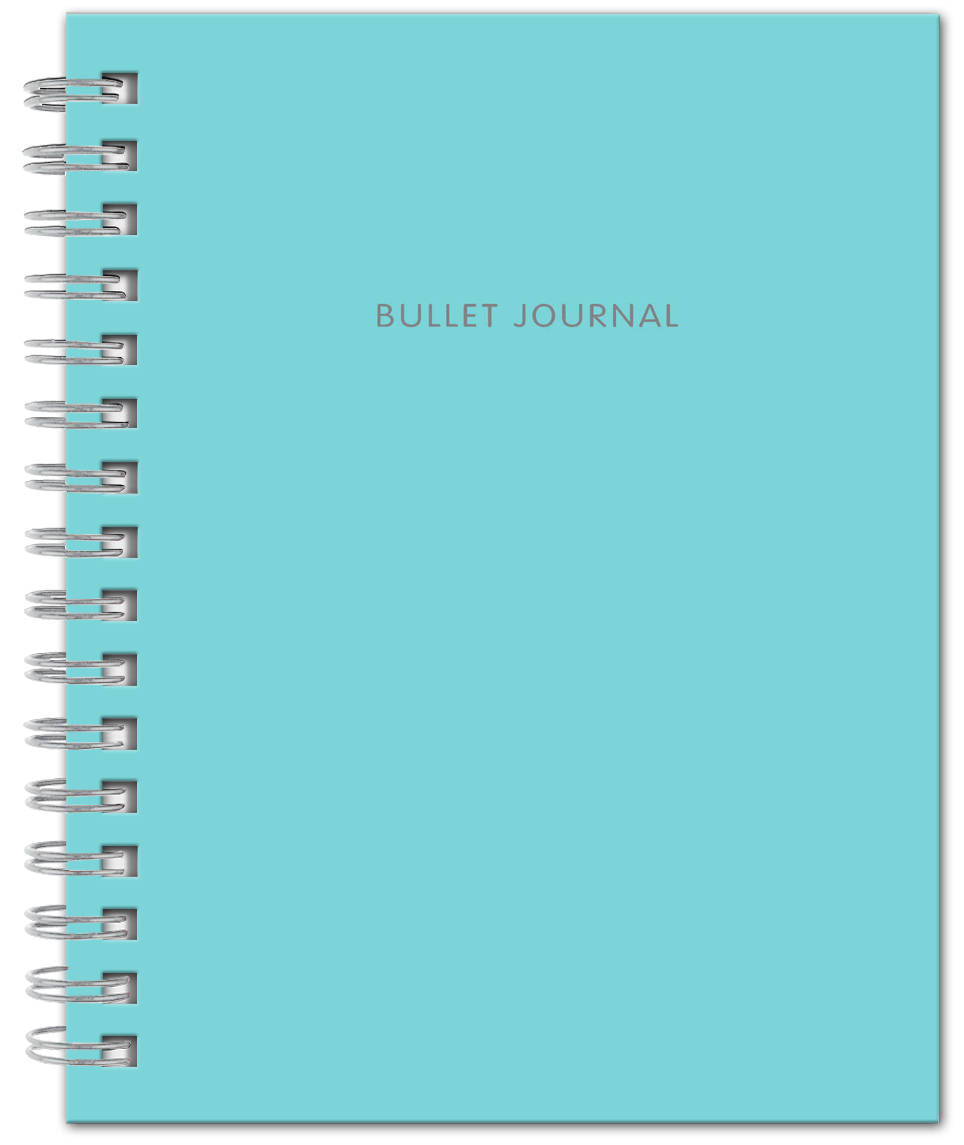 Bullet Journal (Бирюзовый) 162х210мм, твердая обложка, пружина, блокнот в точку, 120 стр.