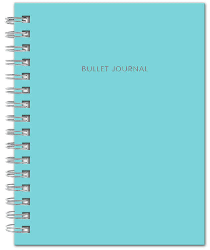 Bullet Journal (Бирюзовый) 162х210мм, твердая обложка, пружина, блокнот в точку, 120 стр.