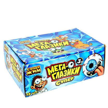 Игрушка мялка пучеглазик лягушка 9,5*3,7 см, светильник Супер Жим уп-12шт в кор.12уп