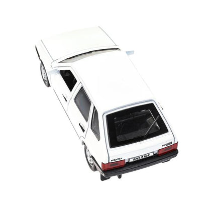 Машина металл Ваз-2109 "СПУТНИК" 12 см, двери, багажник, инер,белый, кор. Технопарк в кор.2*36шт