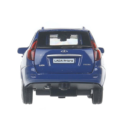 Machine en métal LADA PRIORA pour une voiture de 12 cm, deux roues, un moteur, une carrosserie, dans la couleur. Parc technologique dans le cor.2*36шт