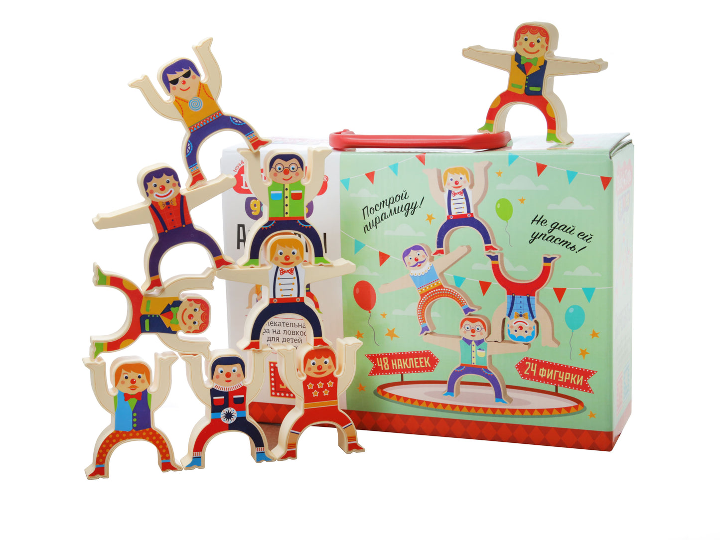 Jeux de jouets pour bébés, série "Акробаты", 24 pièces