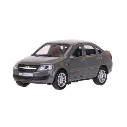 Машина металл LADA granta 11,5 см, двери, инерц, серый, кор. Технопарк в кор.2*36шт