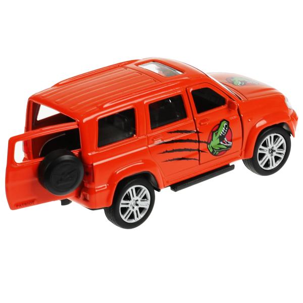 Machine métallique UAZ 12 cm, dv., bagag., инерц., окрас динозавр, kor. Parc technologique en cor.2*24шт