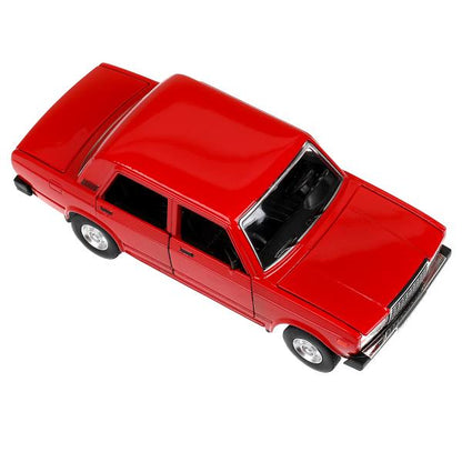 Машина металл свет-звук LADA ваз 2107, дв, кап, баг, св-зв,инер,17,5 см,крас Технопарк в кор.2*18шт