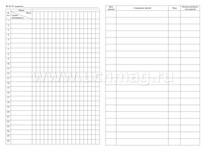 Журнал учета внеурочной деятельностин.в образов.орг-ии