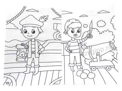 РАСКРАСКА А5 эконом. ПИРАТЫ