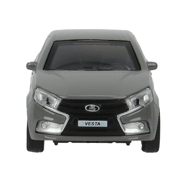 Машина металл LADA Vesta 11,5 см, двери, темно-серый, кор. Технопарк в кор.2*36шт