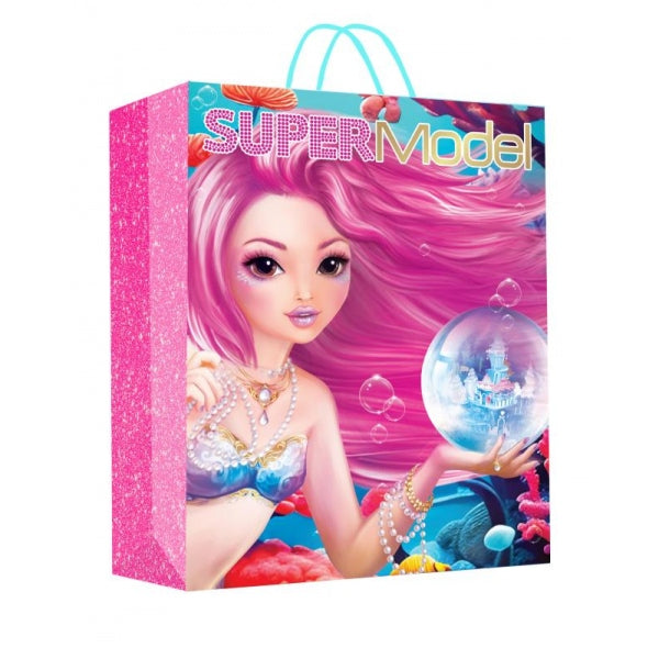 Пакет подарочный МАТОВЫЙ м, модель русалка, 140 гр/м2 ЧУДО ПРАЗДНИК в кор.12*12шт