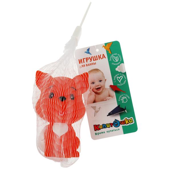 Игрушка для ванны лиса сетка, хенгтег КАПИТОШКА в кор.100шт