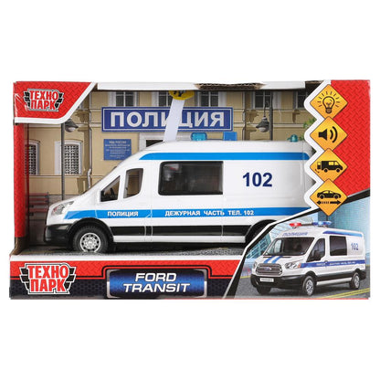 TRANSITVAN-16PLPOL-WH Machine en plastique noir FORD TRANSIT ROUGE 16 cm, double, 3 boutons, cor. Тех