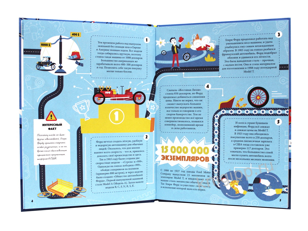 ТРАНСПОРТ. ЭНЦИКЛОПЕДИЯ ДЛЯ ДЕТЕЙ (синяя) мат.ламин. выбор.лак, офсет 215х288