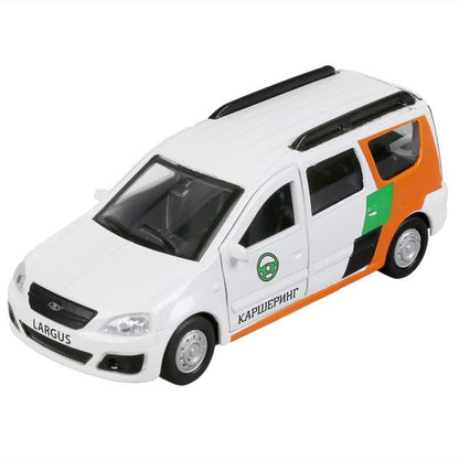 Машина металл LADA largus каршеринг 12см, откр.двери, багажник, инерц. в кор. Технопарк в кор.2*24шт