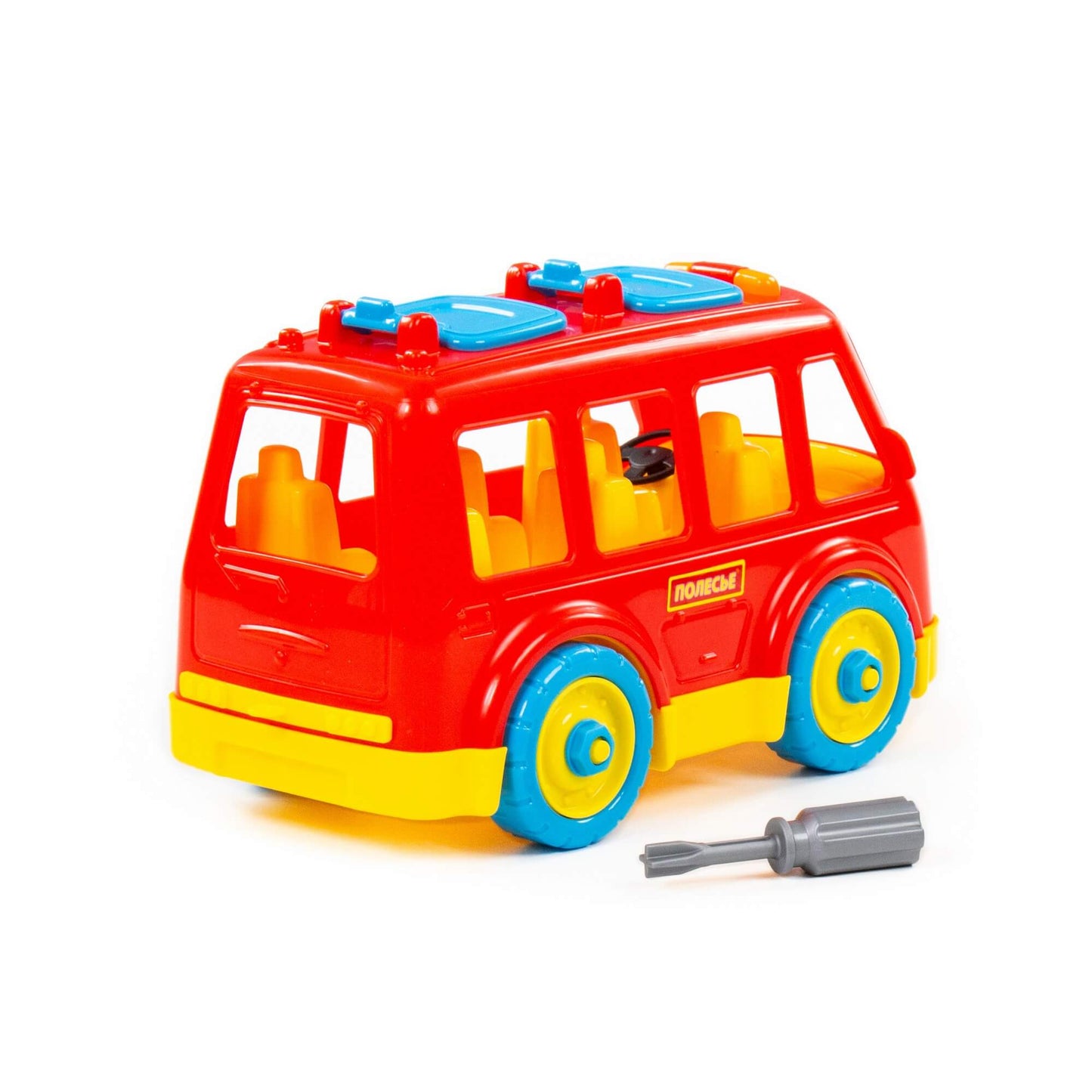 Полесье. Конструктор-транспорт "Автобус" арт.71248 (26 элементов) (в сеточке) /8*