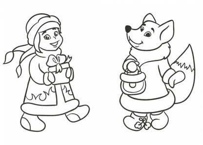 РАСКРАСКА А5 НГ. ЗИМНИЕ ЗАБАВЫ