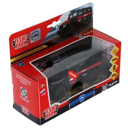 CT12-357-N-BL(MATTE)-WBМашина металл звук-свет ГАЗ ТИГР омон 13,7 см, дв.,капот, люк, инерц., кор. Т