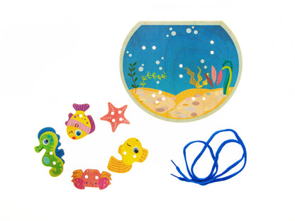 Шнуровка деревянная "Аквариум" (конверт)