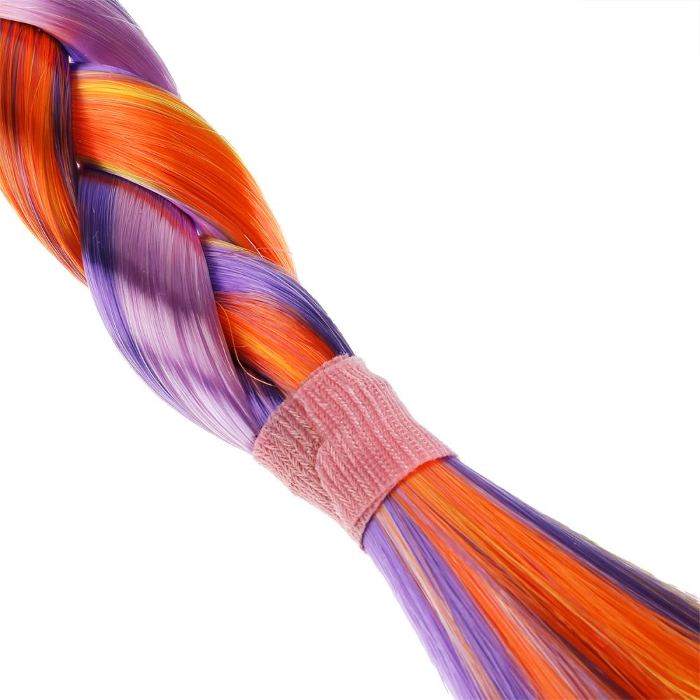 Аксесс д/девочек СКАЗОЧНЫЙ ПАТРУЛЬ резинка с косой (желт/розов/фиолет) МИЛАЯ ЛЕДИ уп-10шт в cor.50up