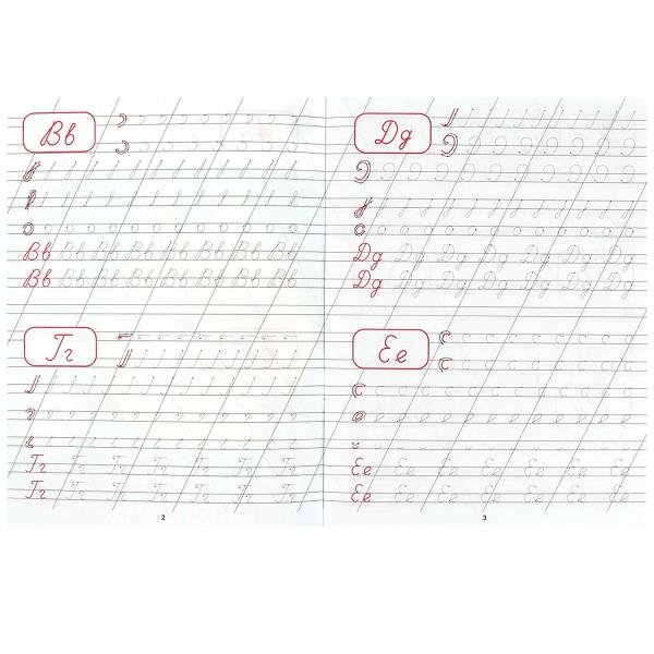 Пишем буквы и цифры. C'est une bonne idée de calligraphier. 145х195 mm. Скрепка. 16 pièces. Умка в кор.50шт