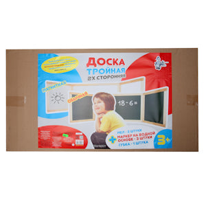 Доска комбинированная №13 настенная (тройная двухсторонняя) неокр.