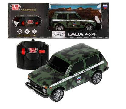 LADA4X4-18L-MIL 326225 Машина р/у LADA 4x4 18 см, свет, камуф, кор. Технопарк в кор.24шт