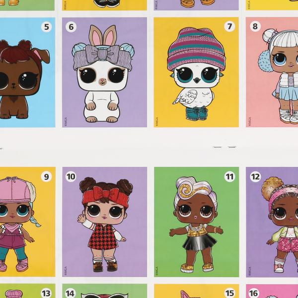 Веселые девчонки. Лол. (Наклей и раскрась, А4). 214х290мм. Объем:16 стр.+ 16 наклеек Умка в кор.50шт