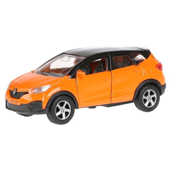 Машина металл RENAULT Kaptur оранжево-черный 12см, открыв двери, инерц в кор. Технопарк в кор.2*24шт
