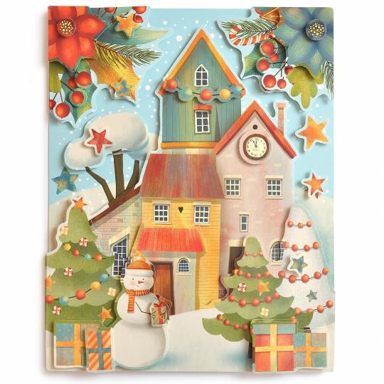 3Д аппликация. 4111 Рождественский городок