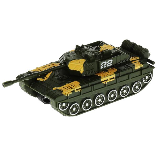 Модель металл ТАНК 12 см, подвижные детали, инерц., кор. Технопарк в кор.2*96шт