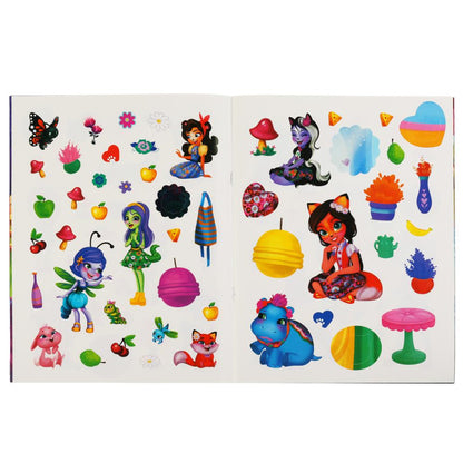 Лесные приключения. Развив. книжка с заданиями. 100 многораз. наклеек. Энчантималс. Умка в кор.50шт