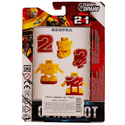 Робот супербот, трансформирующийся в цифру 2, блист.17,5*12*2,5см ТЕХНОДРАЙВ в кор.180шт