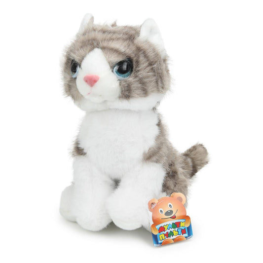 Игрушка мягкая кошка серая 22см, без чипа, в пакете МУЛЬТИ-ПУЛЬТИ в кор.24шт