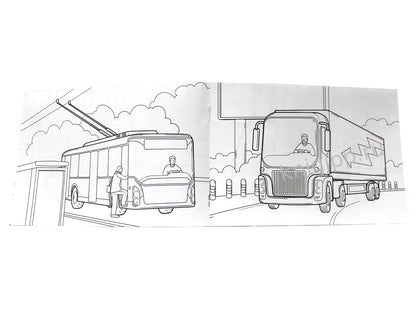 РАСКРАСКИ А5 эконом. альбомные. ТРАНСПОРТ (новая)