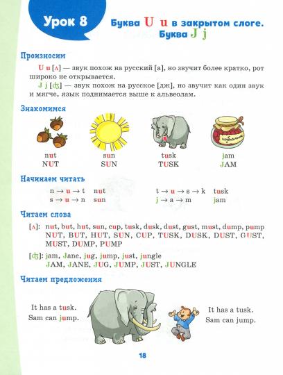Английский тренажёр по чтению с правилами,транскрипцией и обучающими упражнениями для развития беглого чтения и правильного произношения 2-4 классы