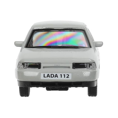 Машина металл ваз-2112 12 см, двери, багаж, светло-коричневый, кор. Технопарк в кор.2*36шт