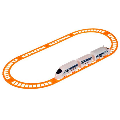 Железная дорога мультяшная СИНИЙ ТРАКТОР дл.пути 140, кор.19,7*24*3,5см ТЕХНОДРАЙВ в кор.2*72шт