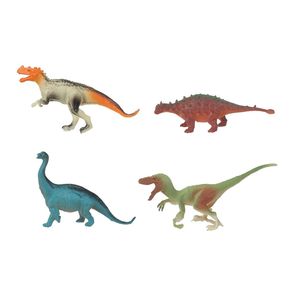Игрушка пластизоль ДИНОЗАВРЫ 4 шт./упаковка, хеддер Рассказы о животных в кор.2*108наб