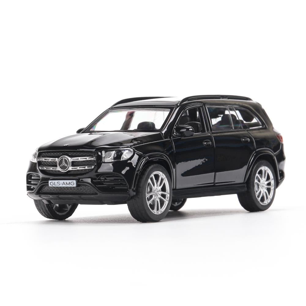 Машина металл MERCEDES-BENZ gls class amg 12см, дв,баг,ин,черный, кор. Технопарк в кор.2*36шт