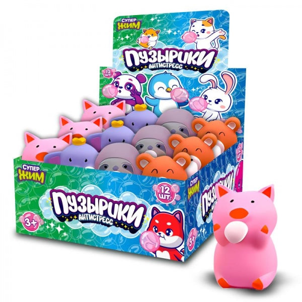 Игрушка антистресс супер мялка, пузырики, дисплей Супер Жим уп-12шт в кор.12уп