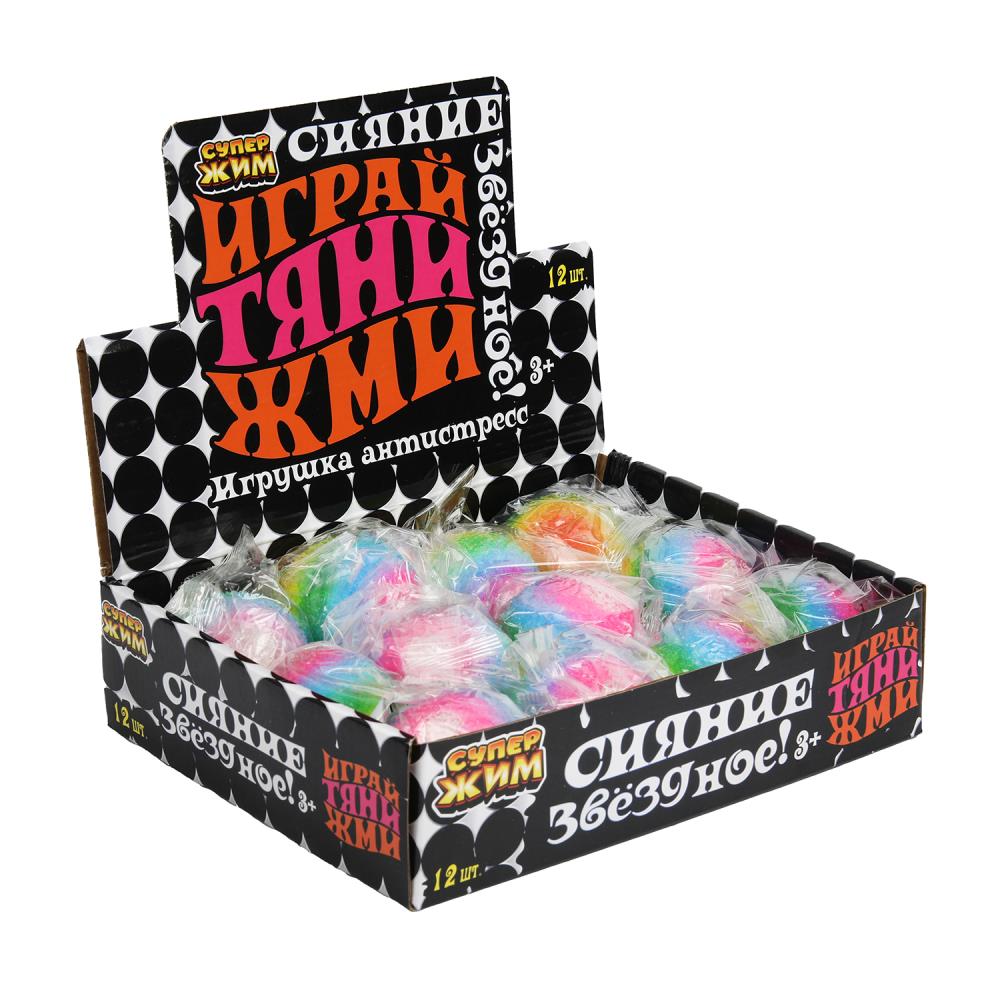 Игрушка-антистресс супер-мялка на мукполнение,светильник Супер Жим уп-12шт в кор.8уп