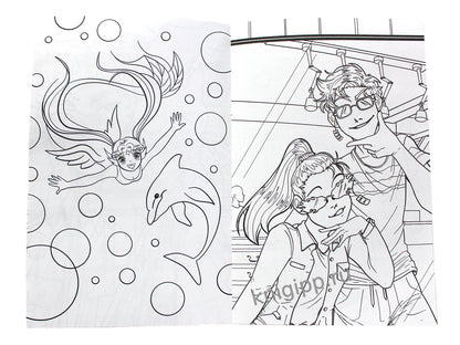 АНИМЕ-РАСКРАСКА. АНИМЕ ДРУЗЬЯ