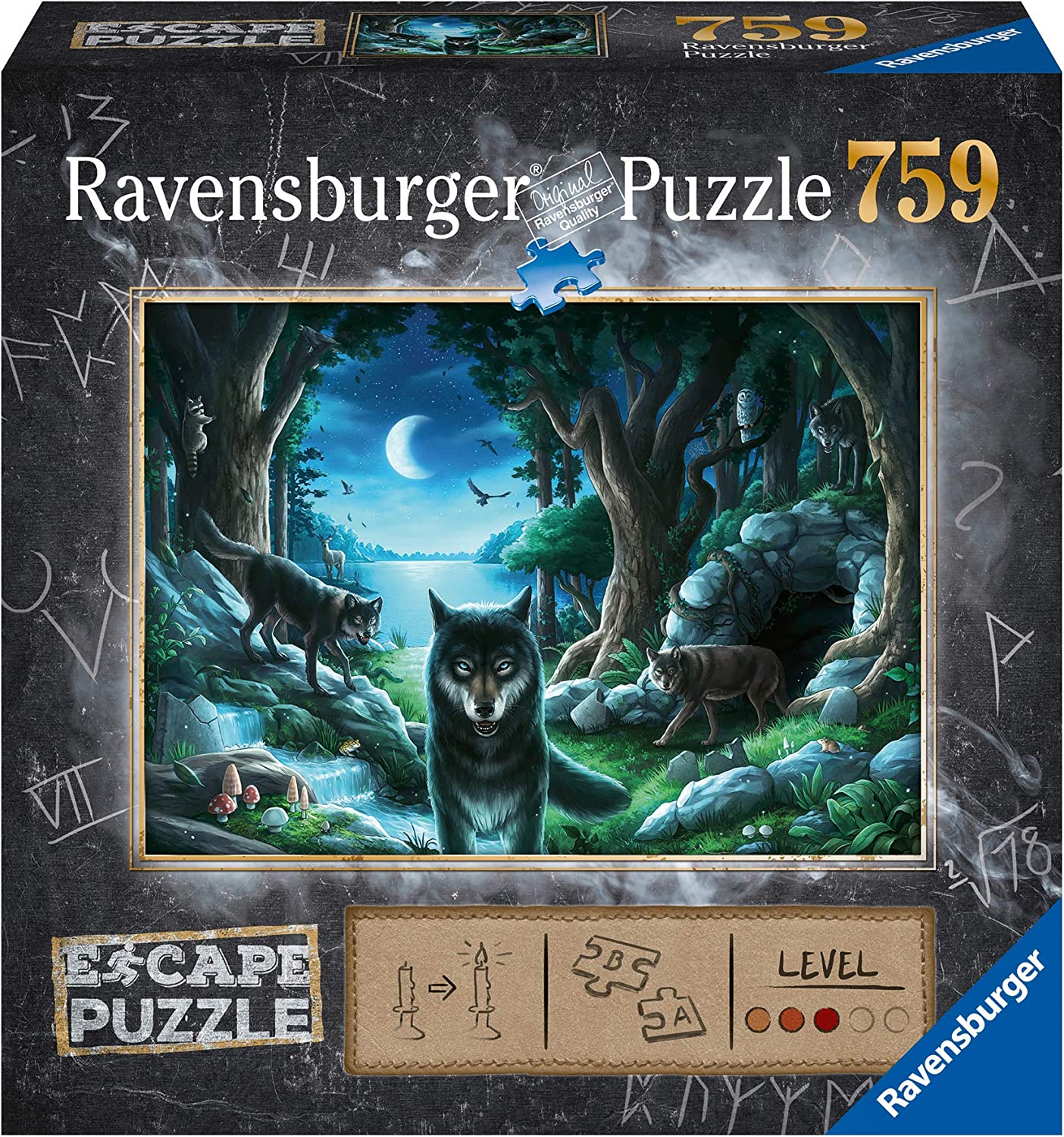 Ravensburger. Пазл-квест 759 "Проклятие волков" арт.16434