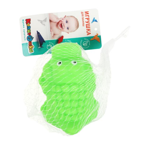 Игрушка для ванны крокодил 10 см, в сетке, КАПИТОШКА в кор.2*240шт